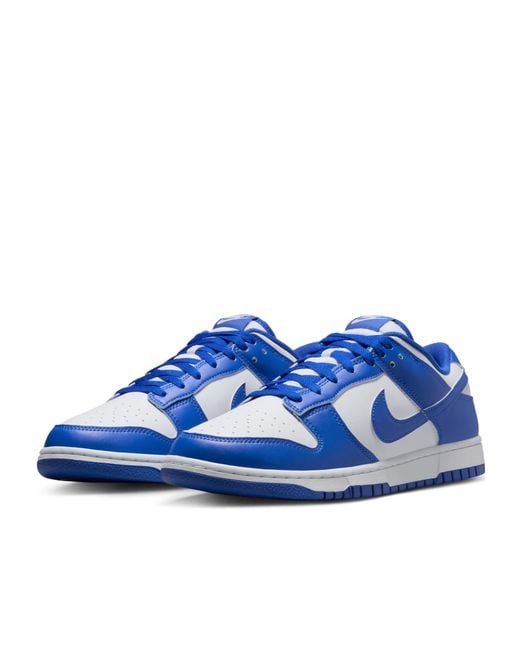 Nike Blue Dunk Low-Top Swoosh Sneakers for men
