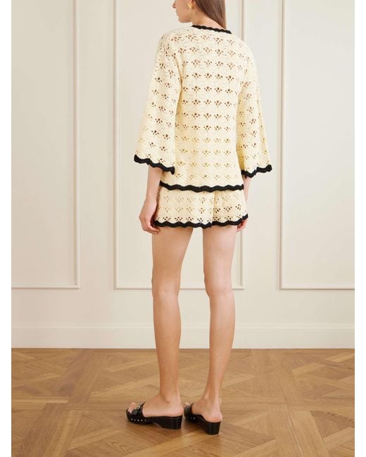 Zimmermann Natural Aster Crochet Tunic Top