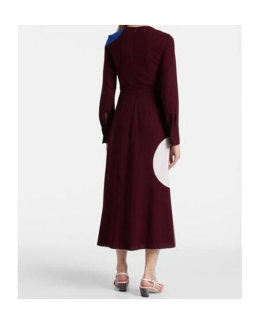 Roksanda Red Withiel Printed Crêpe Midi Dress