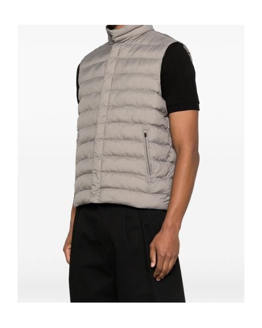 Herno Gray Zip Sleeveless Jacket for men