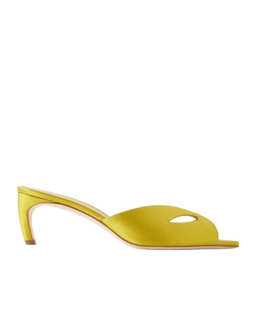 Victoria Beckham Yellow Unique Curved High Heels
