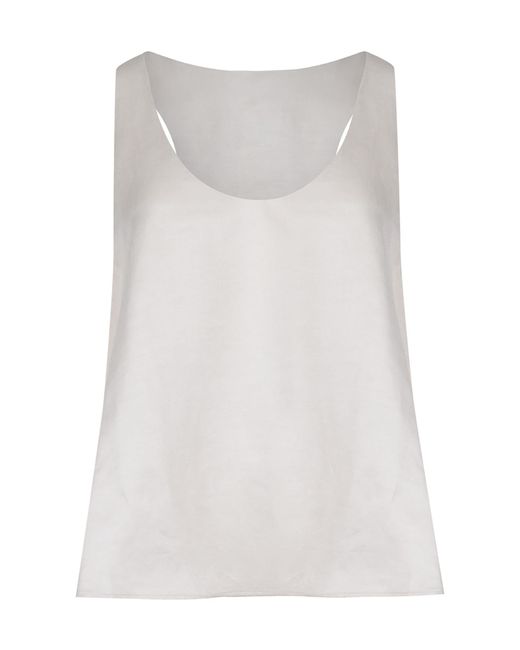 Alysi White Scoop-Neck Tank Top