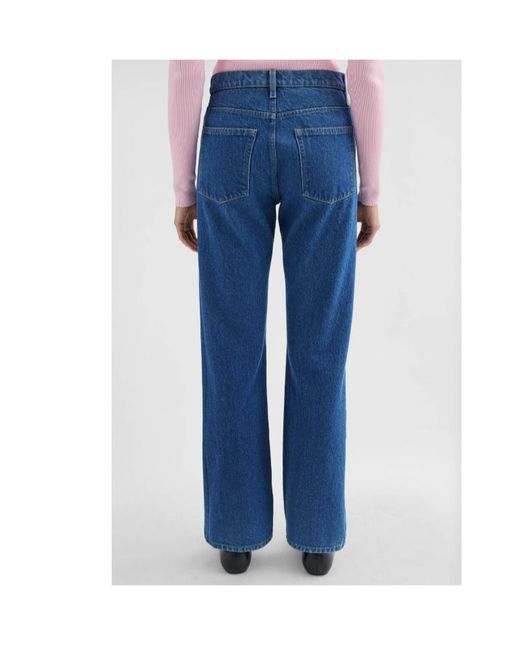 Jil Sander Blue Flared Denim Trousers