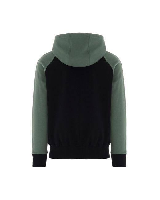 Fendi Black Ff Stripe Panelled Hoodie for men