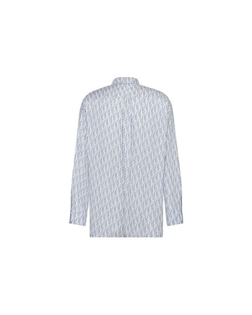 Dior Blue Long-Sleeved Shirt for men