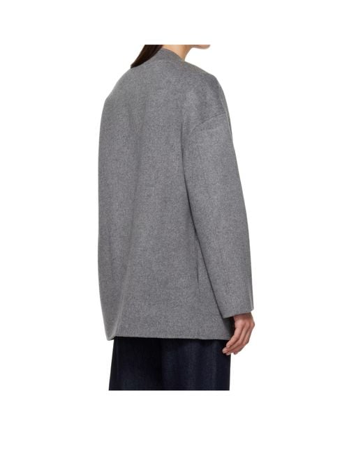 Loulou de Saison Gray Dunne Single-Breasted Coat