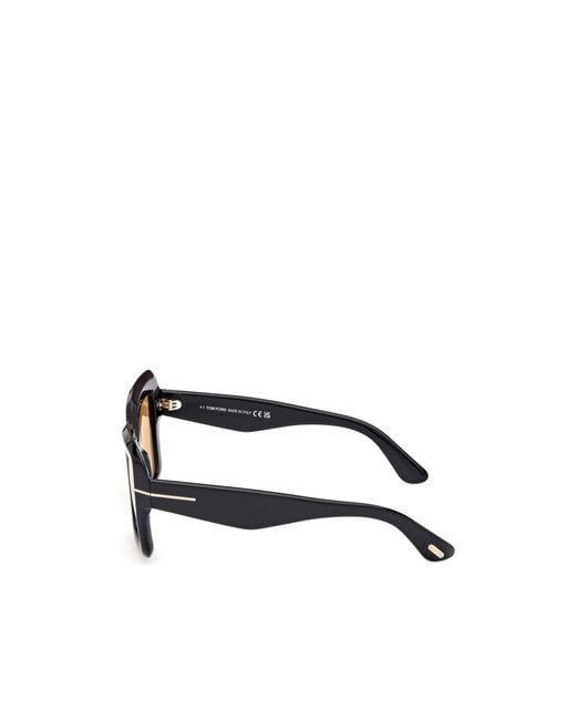 Tom Ford Metallic Eyewear Esma Oversized Frame Sunglasses for men