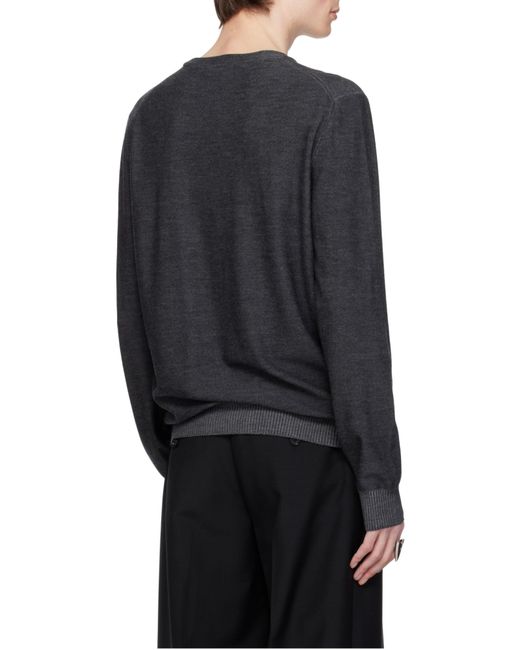 McQueen Black Skull Crewneck Jumper for men