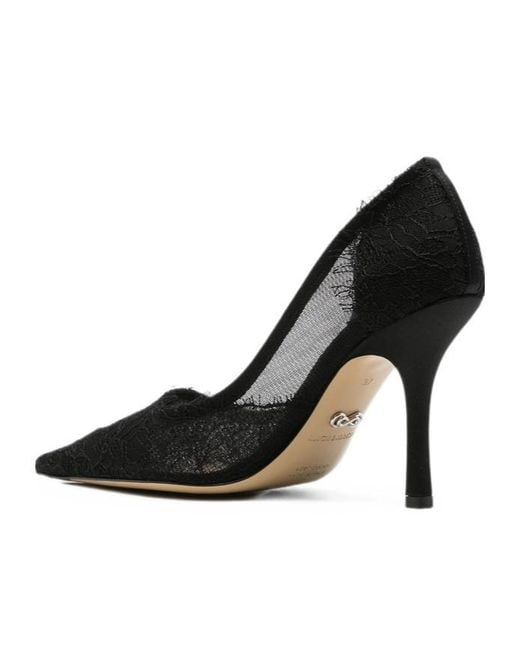 Mach & Mach Black Pointed-Toe High Heels