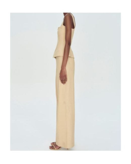 Jonathan Simkhai Natural Amaya Bleted Pants