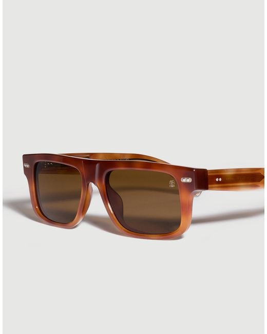 Brunello Cucinelli Brown Full-Rim Sunglasses for men