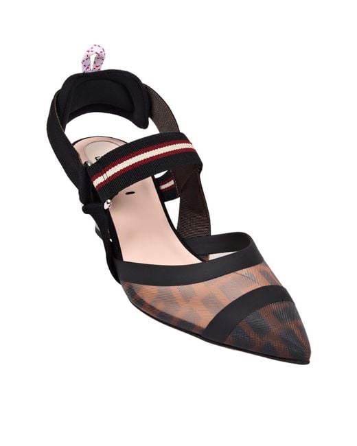 Fendi Black Colibrì Pointed Toe Pumps