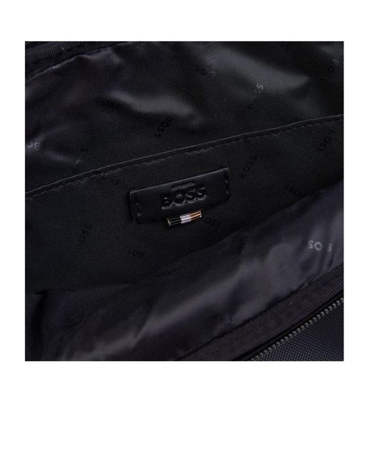 Boss Black Logo-Plaque Messenger Bag for men