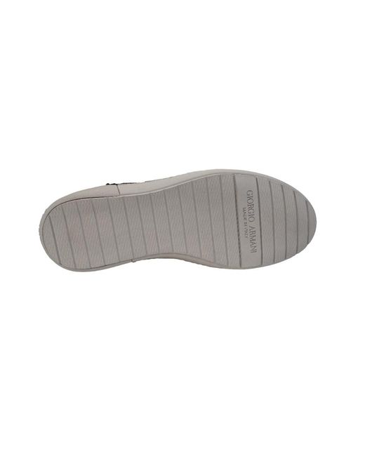 Giorgio Armani Black Lace-Up Casual Sneakers for men