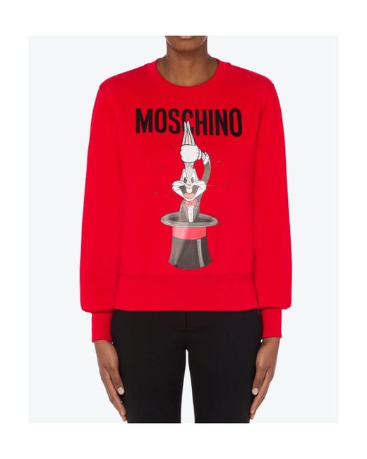 Moschino Red Bugs Bunny Print Sweatshirt