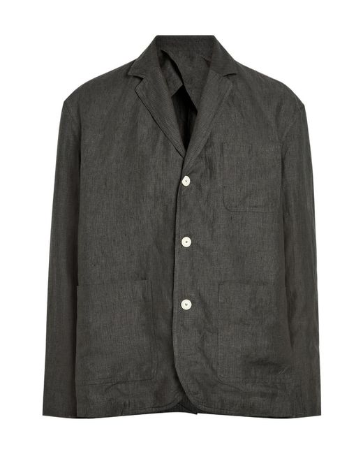 Jacquemus Black Striped Linen Jacket for men