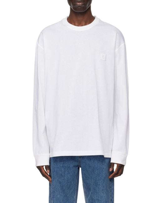 Wooyoungmi White Logo Print T-Shirt for men