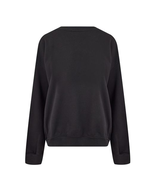 Ganni Black Crew Neck Sweatshirt