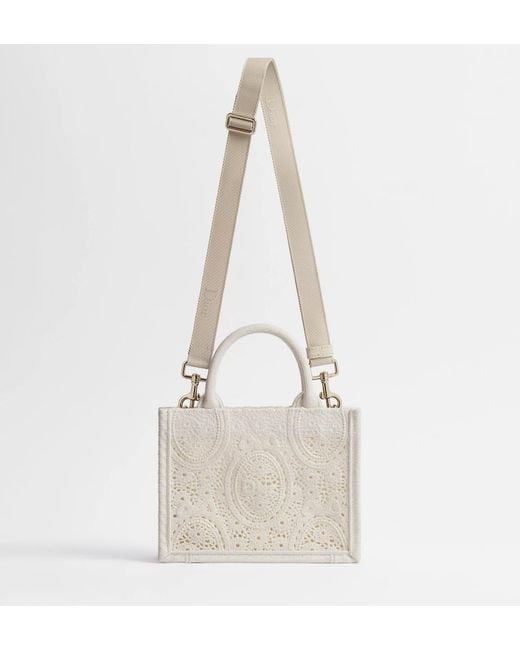 Dior Natural Mini Book Tote With Strap
