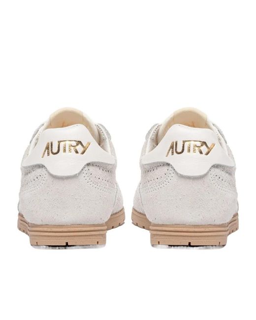 Autry White Windspin Lace-Up Sneakers