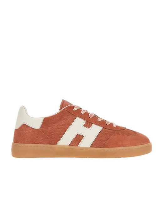 Hogan Brown Cool Round Toe Sneakers