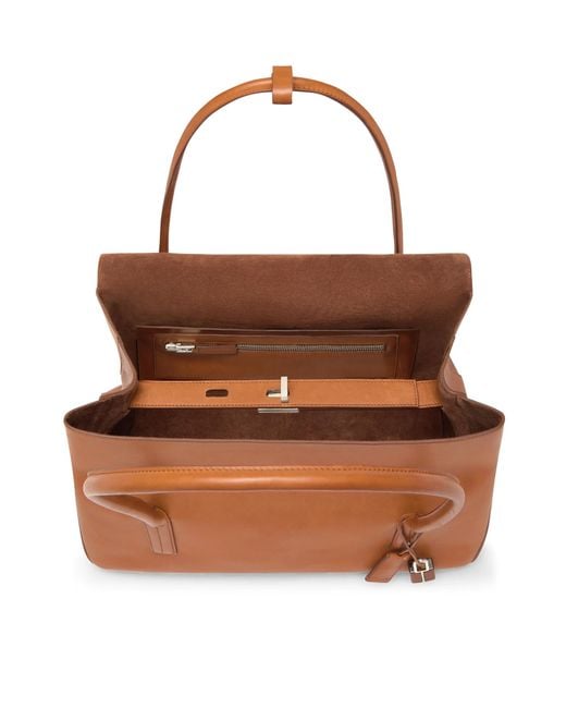 Tom Ford Brown Natural Leather Eclipse Large Shoulder Bag