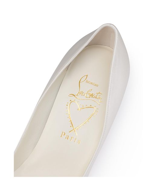 Christian Louboutin White Pointed Toe High Heels