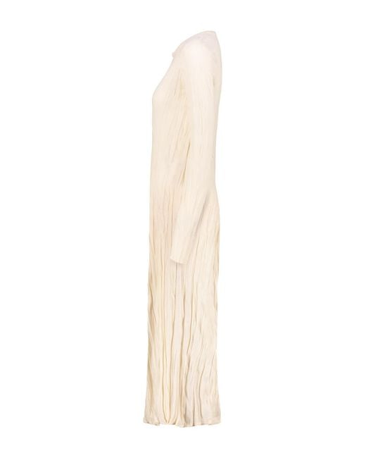 Totême Natural Totême Textured Long-Sleeved Knitted Dress
