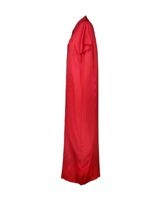 Khaite Red Effy Maxi Dress