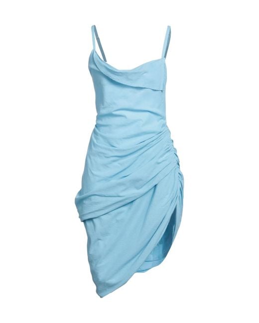 Jacquemus Blue Solid-Color Sleeveless Dress