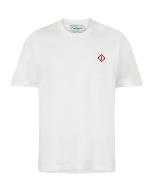Casablanca White Short-Sleeved T-Shirt for men