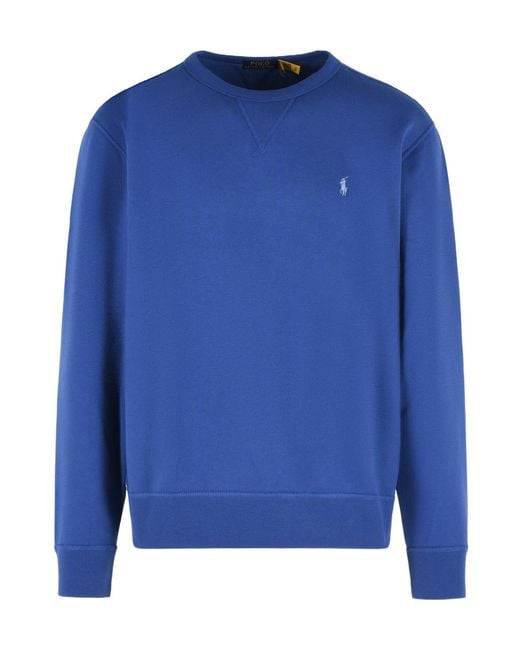 Polo Ralph Lauren Blue Pony Embroidered Crewneck Sweatshirt for men