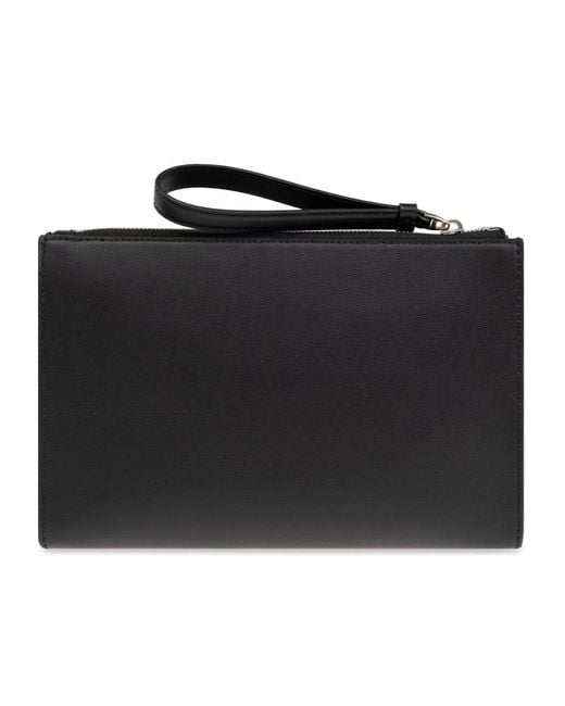 Bally Black Zip-Up Clutch Bag for men