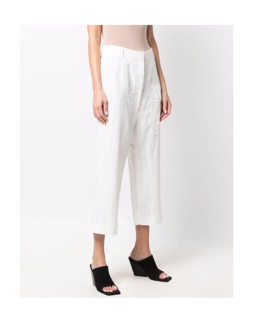 Stella McCartney White High-Waisted Trousers