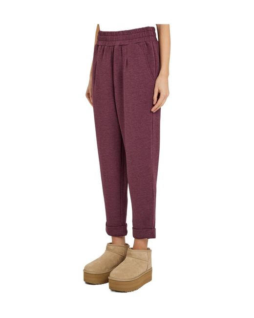 Varley Purple Stretch-Jersey Sweatpants