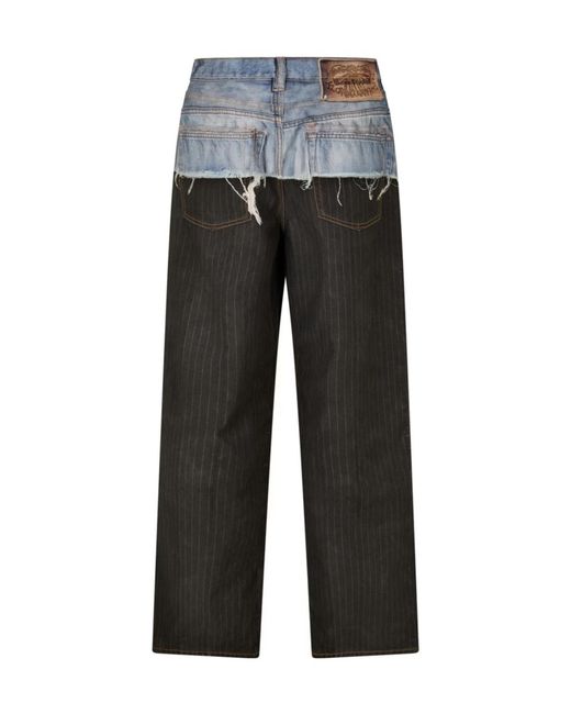 Acne Gray Wide Leg Jeans for men