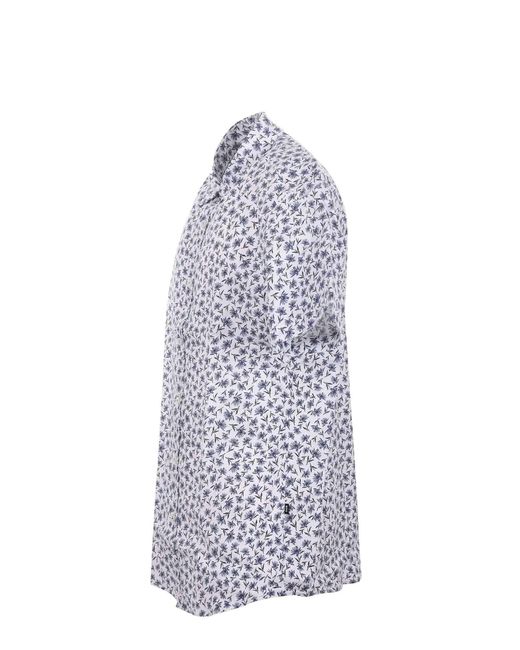 Boss Blue Floral-Print Shirt for men
