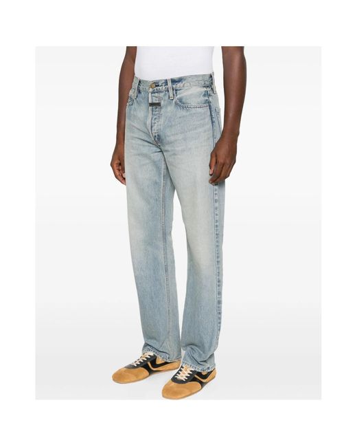 Fear Of God Blue Straight-Leg Denim Jeans for men