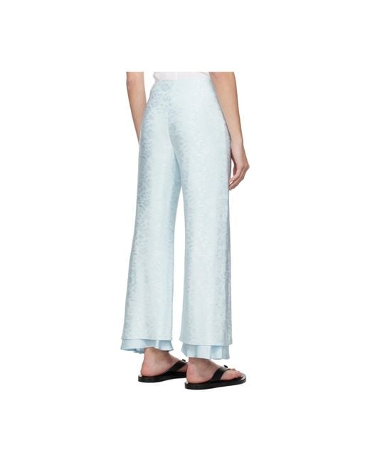 Jil Sander Blue Flower Jacquard Trousers