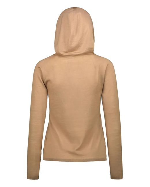 Courreges Natural Logo-Embroidered Wool Hoodie