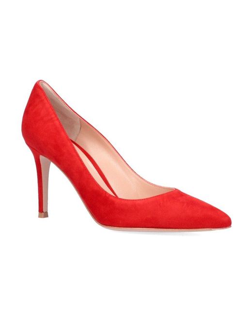 Gianvito Rossi Red Pointed Toe Pumps