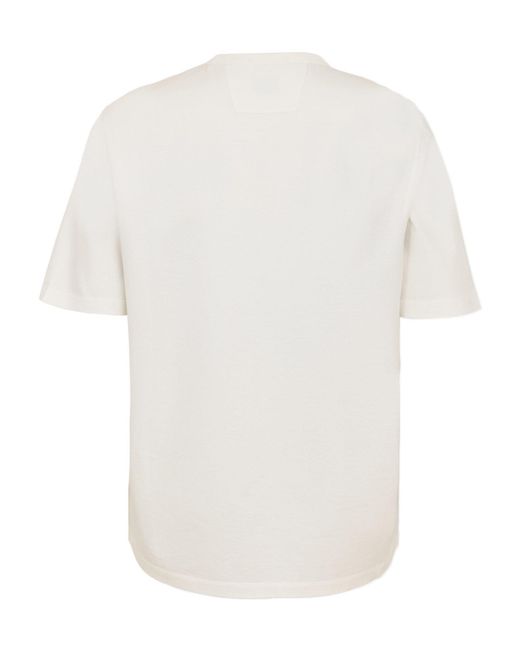 C P Company White Front Logo T-Shirt for men