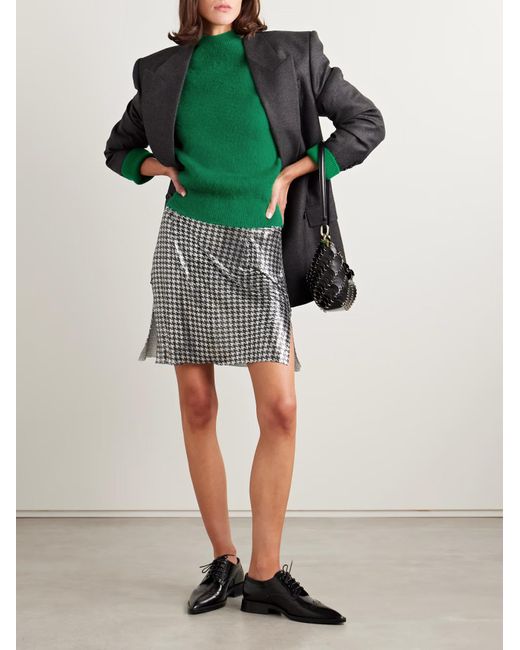 Rabanne Green Brushed Wool Sweater
