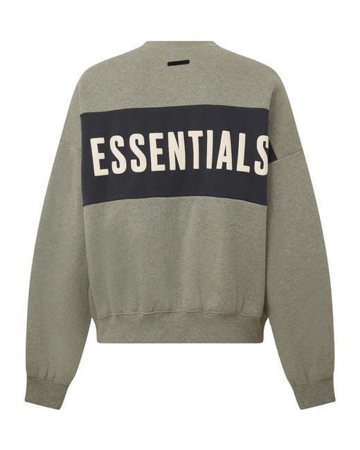 Fear Of God Gray Letterprint Crewneck Sweatshirt for men