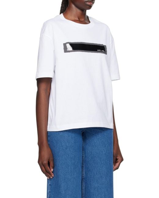 A.P.C. White Logo-Stamp T-Shirt