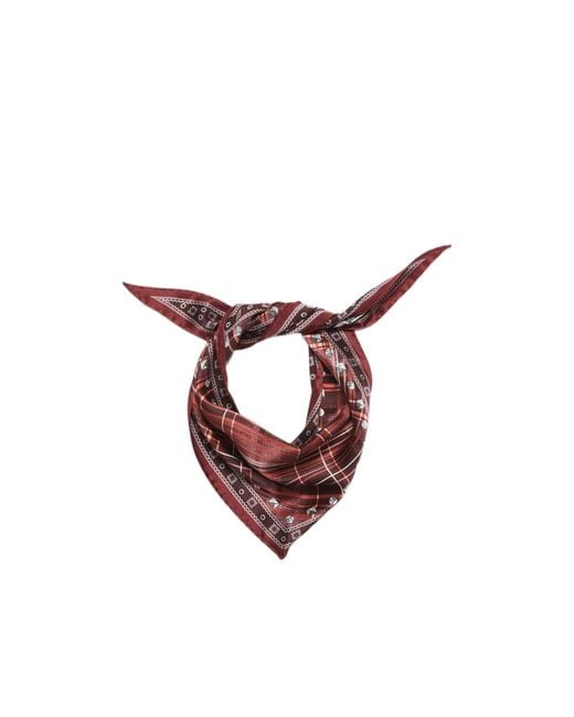 Acne Multicolor Stud-Embellished Checked Scarf for men