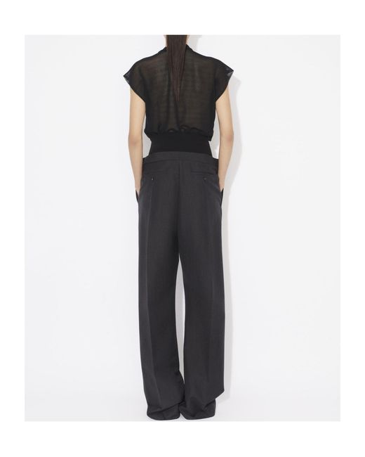 Alaïa Blue Alaïa High-Waisted Tailored Trousers