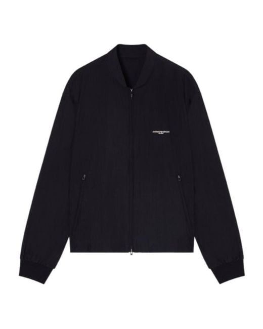 Emporio Armani Blue Logo Zip-Up Jacket for men