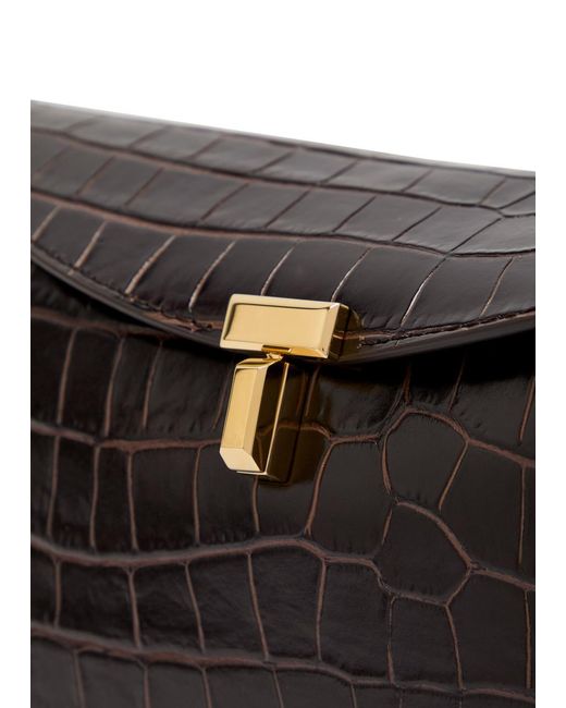 Totême Black Leather Clutch