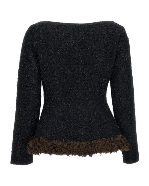 Simone Rocha Black Long-Sleeved Jacket